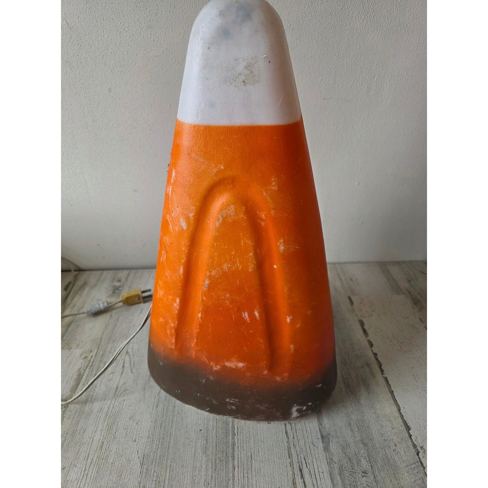 Vintage Union candy corn blue merle fall Halloween lawn light up decor